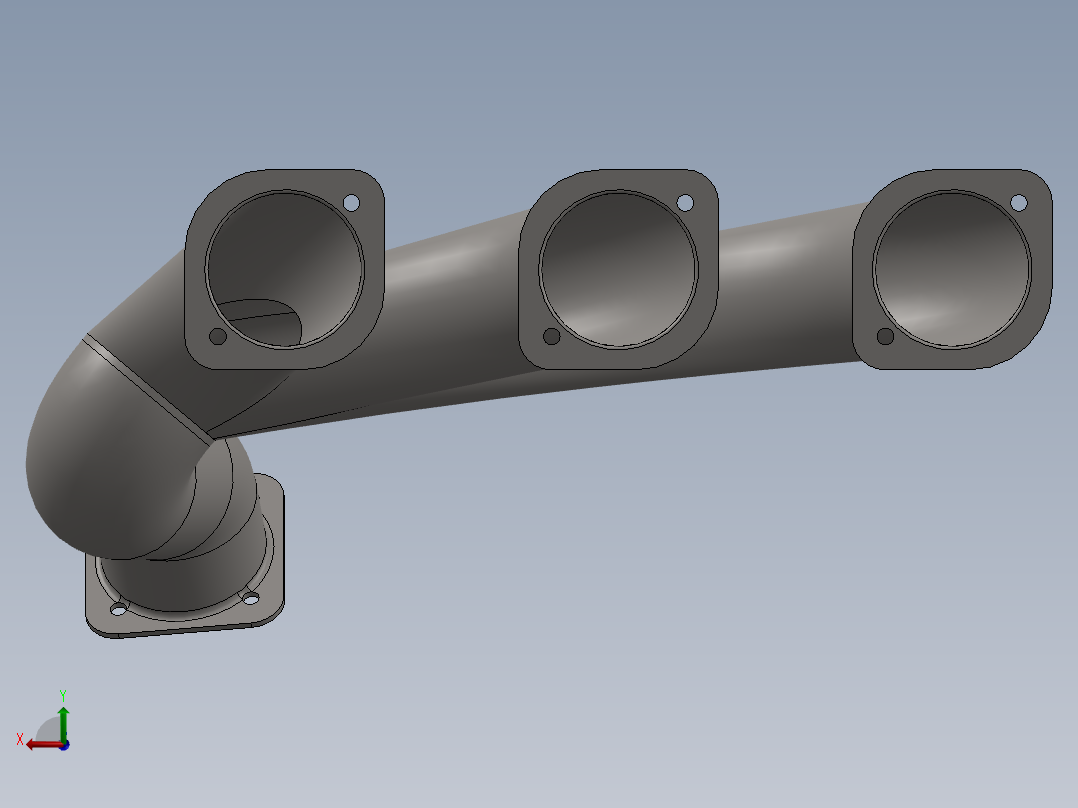 排气集管后视图