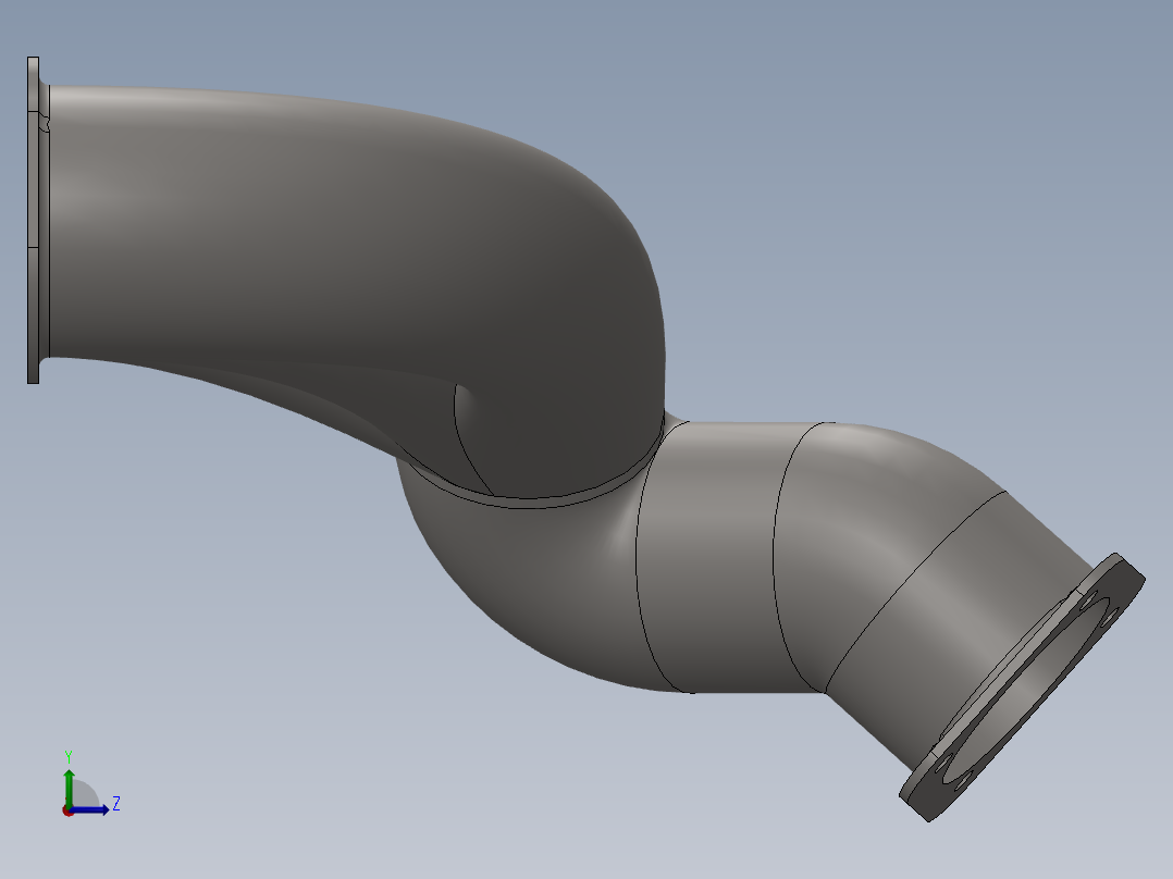 排气集管左视图