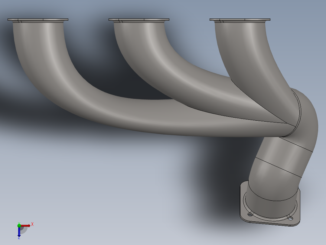 排气集管俯视图