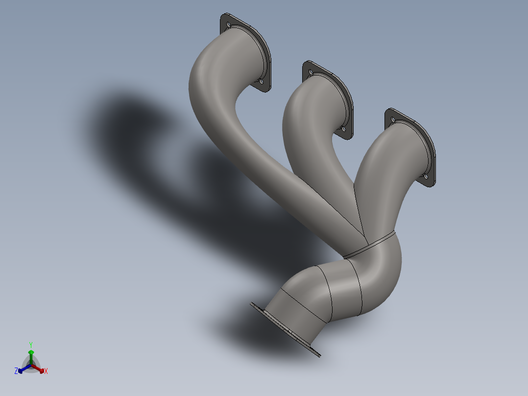 排气集管正等轴测图