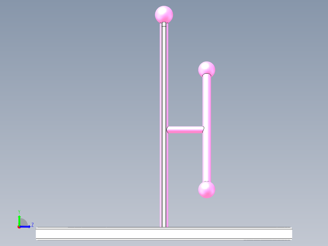 双曲狭缝通过动画左视图