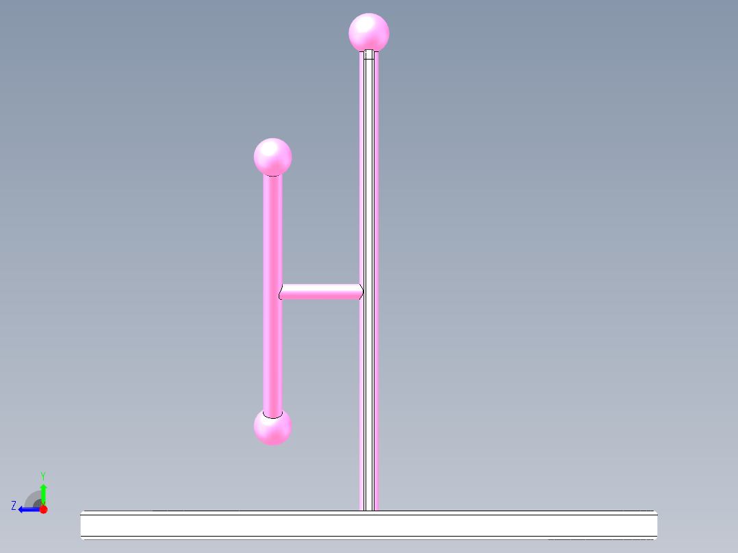 双曲狭缝通过动画右视图