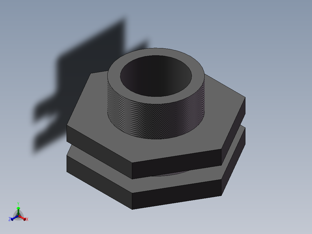 Tank Connector DN20 PN10 U-PVC正等轴测图