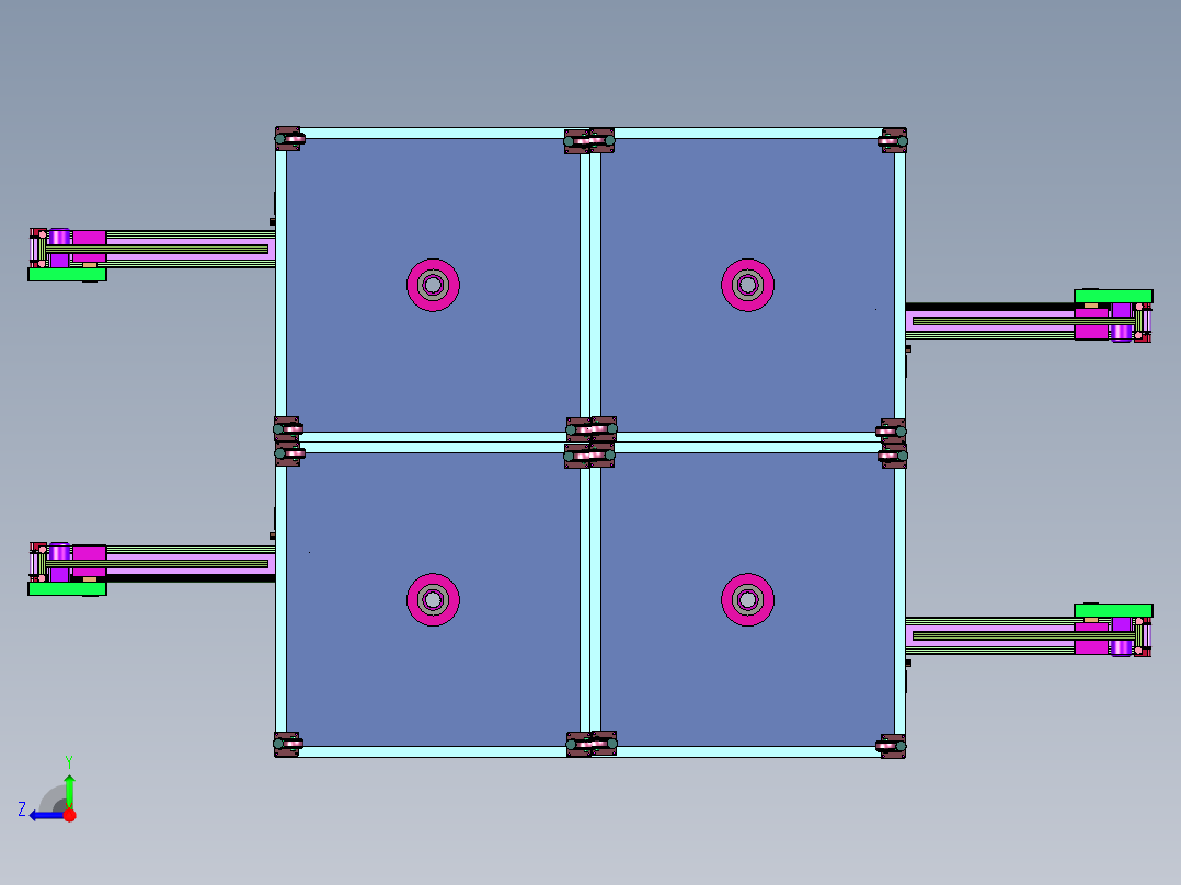 金属盖局部缺陷的检测装置右视图