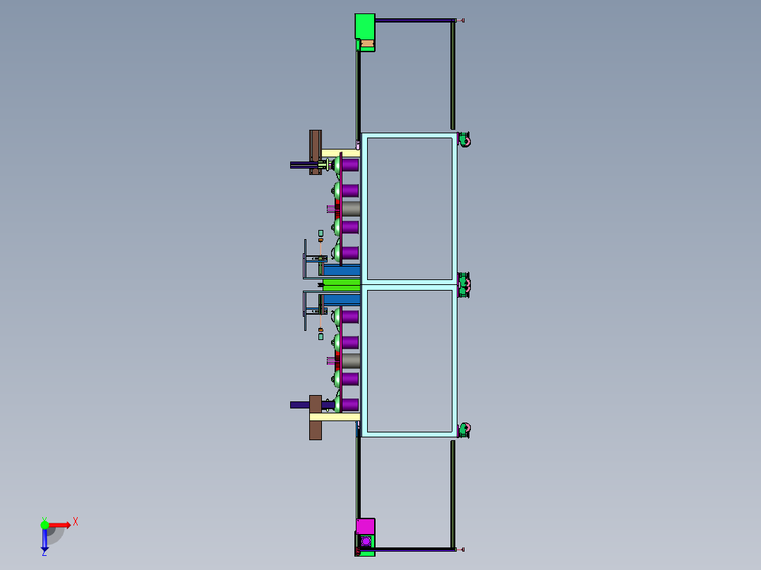 金属盖局部缺陷的检测装置俯视图