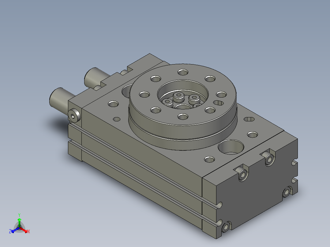 旋转气缸HRQ20亚德客主视图