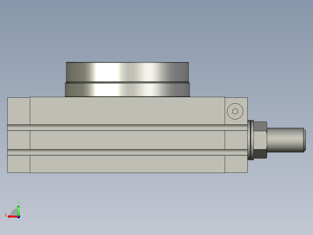 旋转气缸HRQ20亚德客后视图