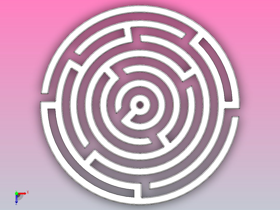 圆形迷宫俯视图