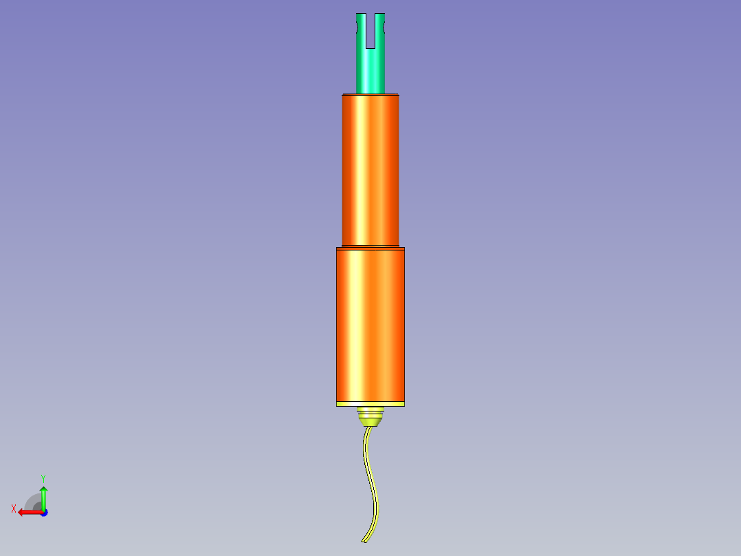 笔式电动推杆后视图