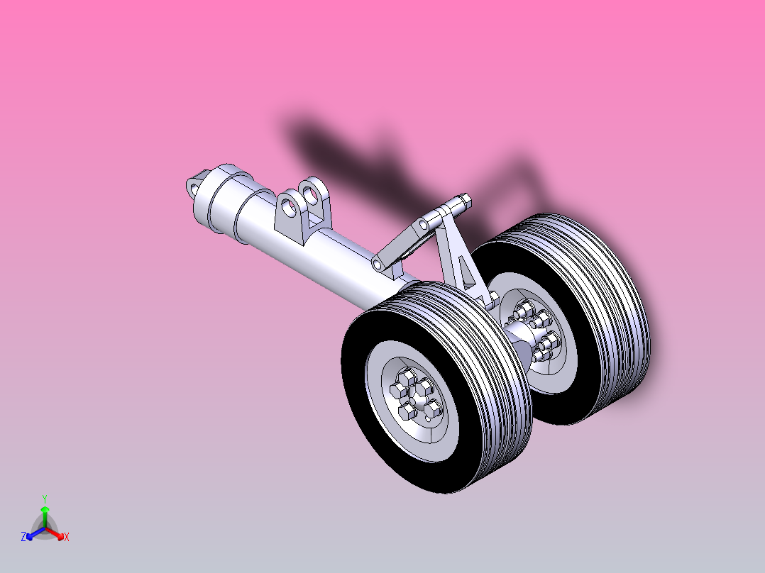 飞机起落架主视图