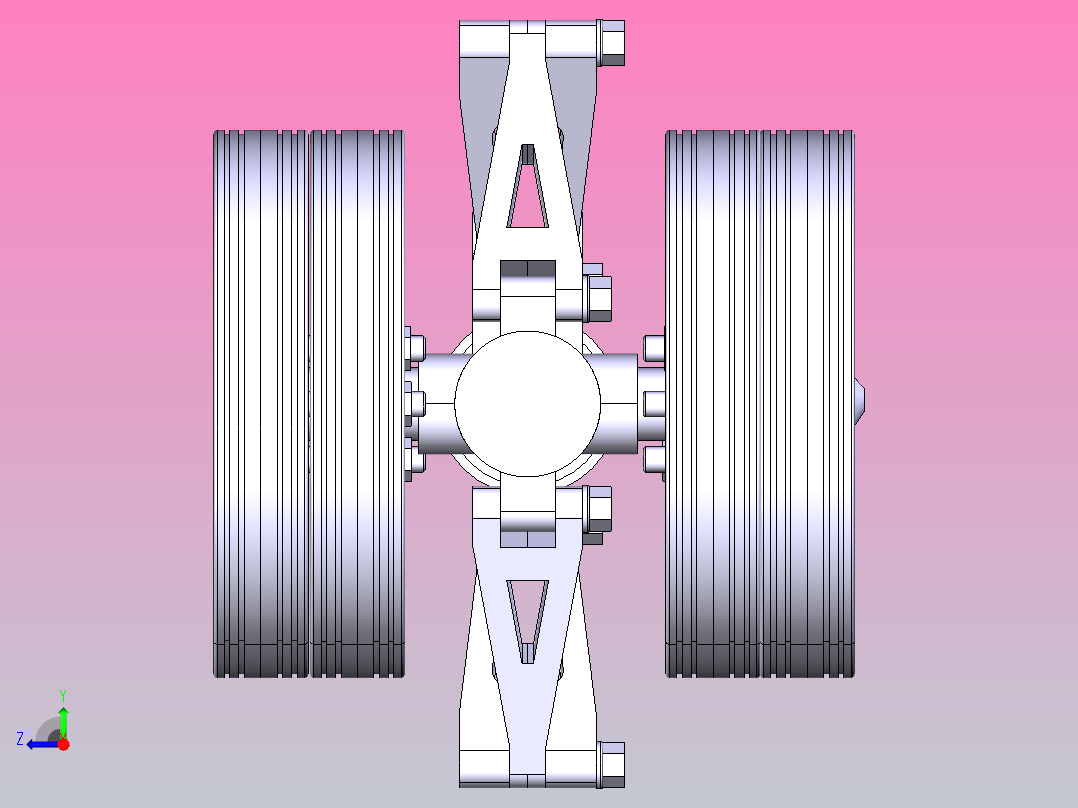 飞机起落架右视图