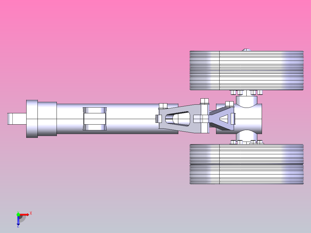 飞机起落架俯视图