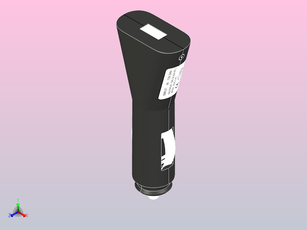 Mp3车载充电器主视图