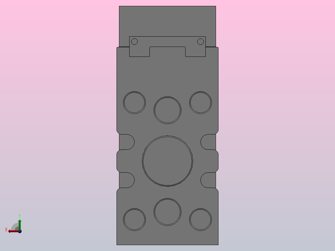 小型气动滑台（直线导轨）HMXH10系列[HMXH10-60-M9NS]后视图