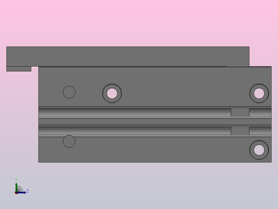 小型气动滑台（直线导轨）HMXH10系列[HMXH10-60-M9NS]左视图