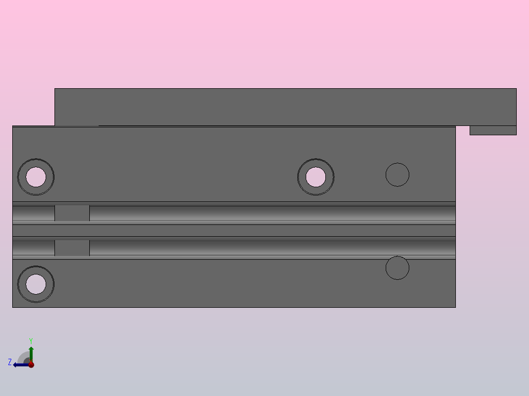 小型气动滑台（直线导轨）HMXH10系列[HMXH10-60-M9NS]右视图