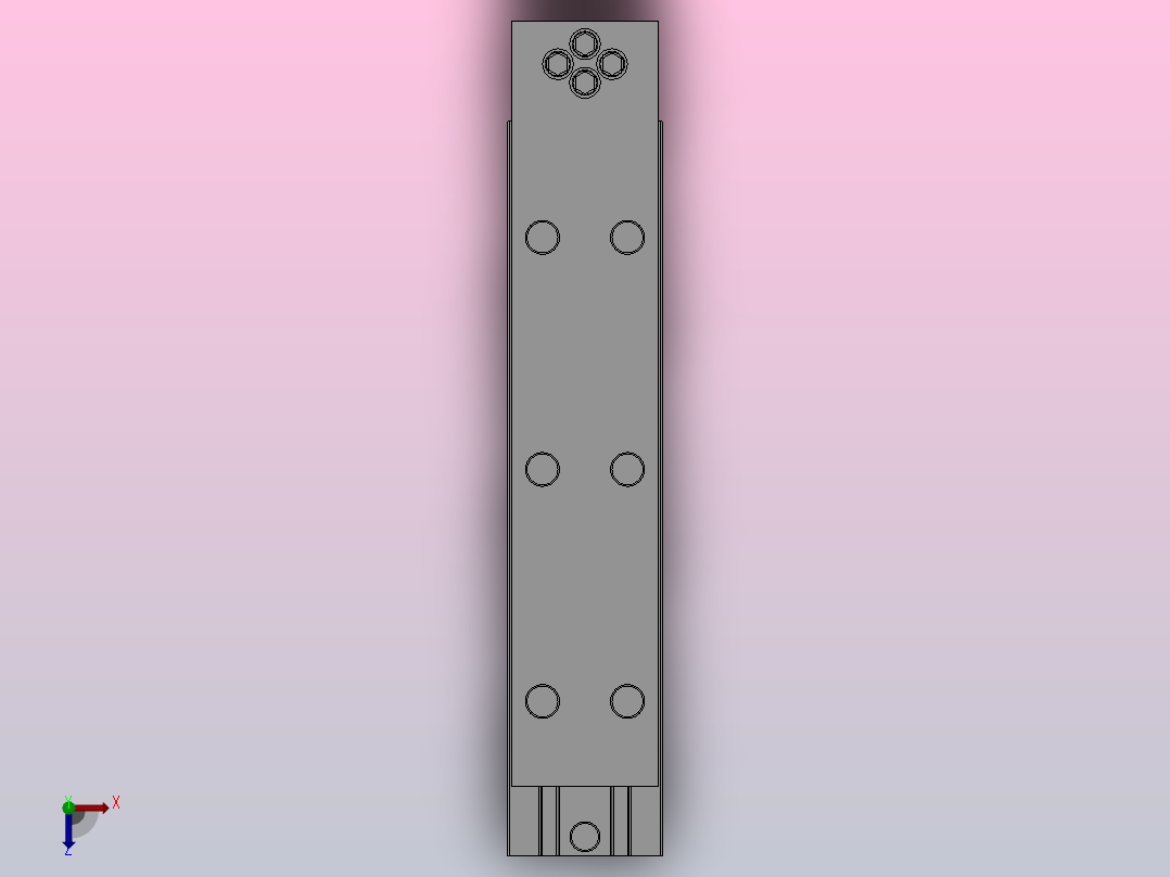 小型气动滑台（直线导轨）HMXH10系列[HMXH10-60-M9NS]俯视图