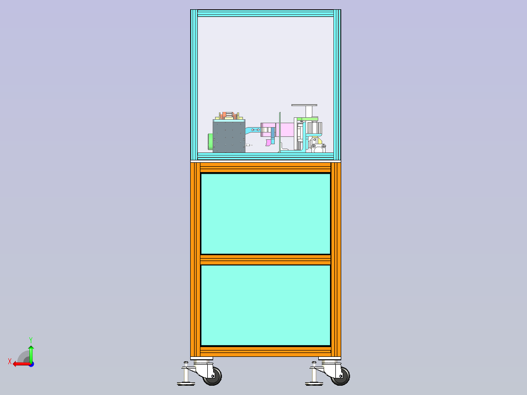 电机转子送料机后视图