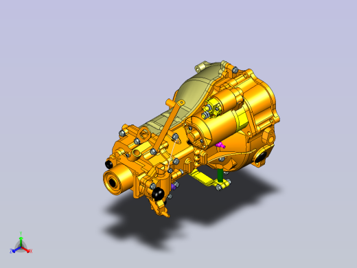 双排座车用变速箱正等轴测缩略图