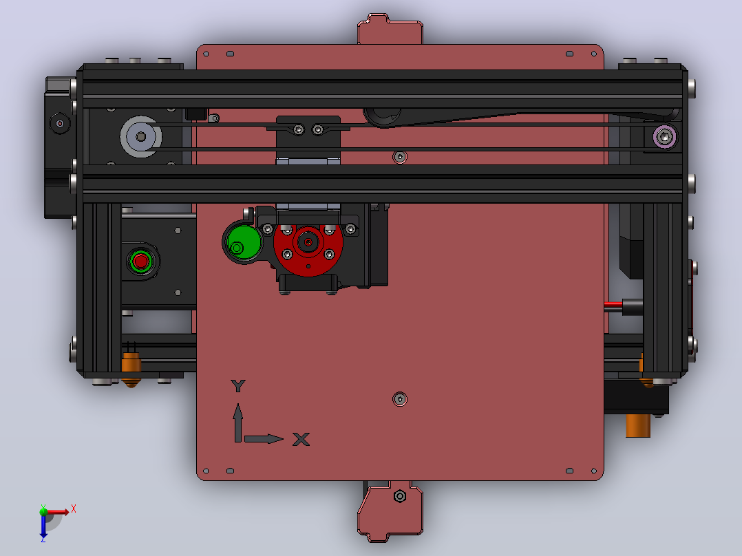 Imprimante 3D打印机俯视图