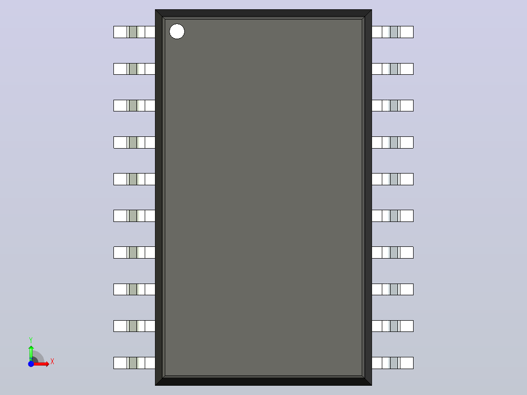 106x SOIC 封装（小外形集成电路）SOIC127P1030X265-20N前视图