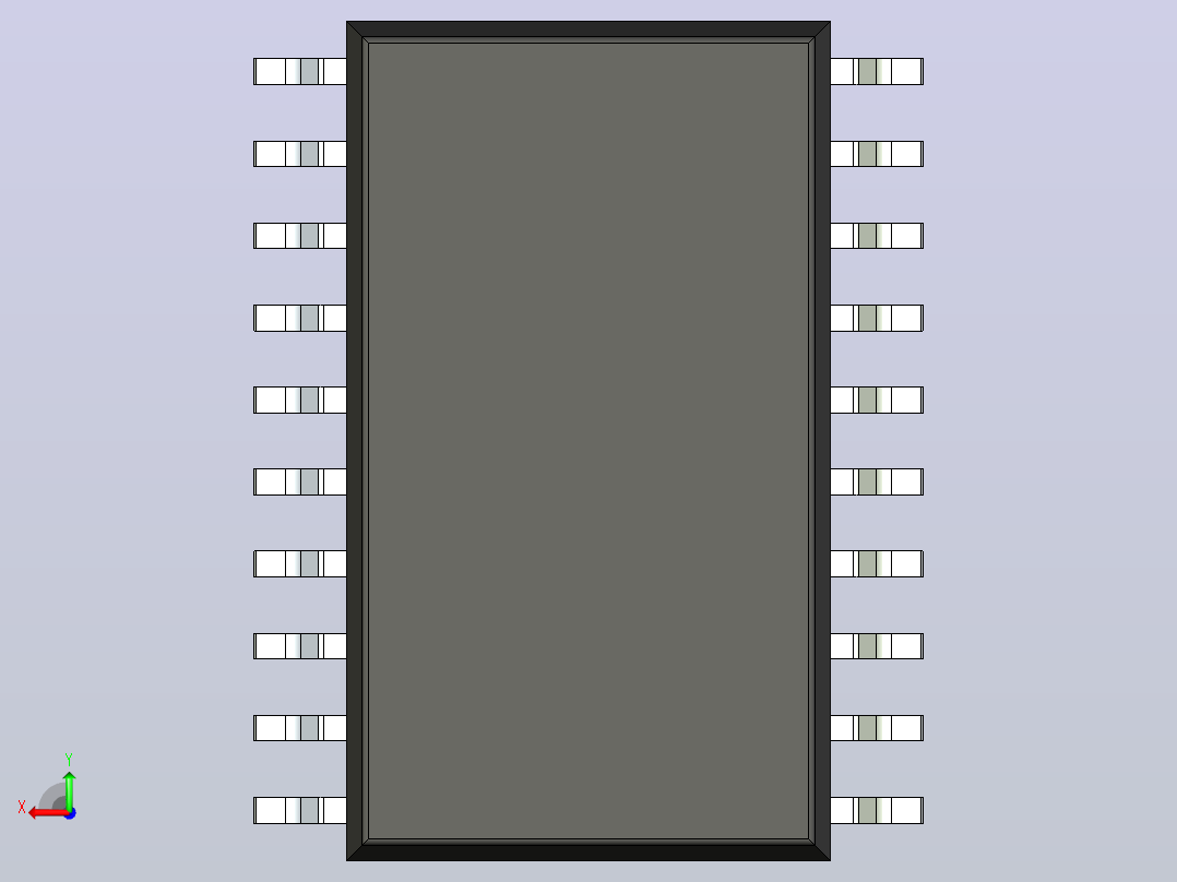 106x SOIC 封装（小外形集成电路）SOIC127P1030X265-20N后视图