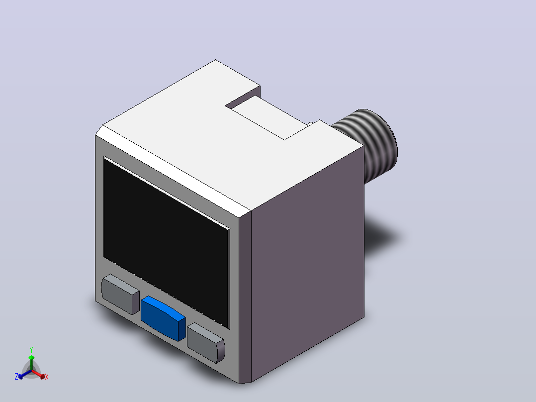 压力数显表 ZSE30AF-01-N-L正等轴测图
