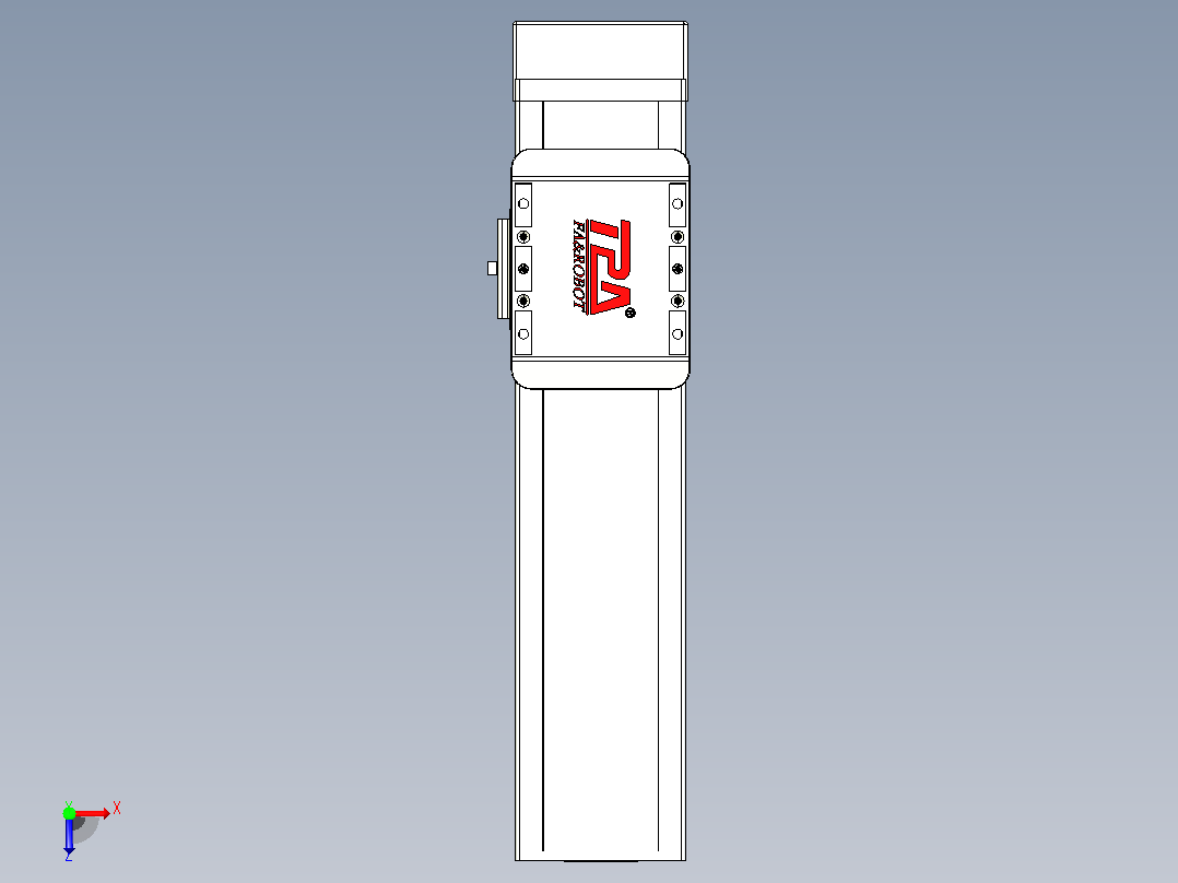 滚珠丝杠直线轴带导轨全封闭TPA-HCR-85D-1610C-L200-MP-Y-P20-N3俯视图