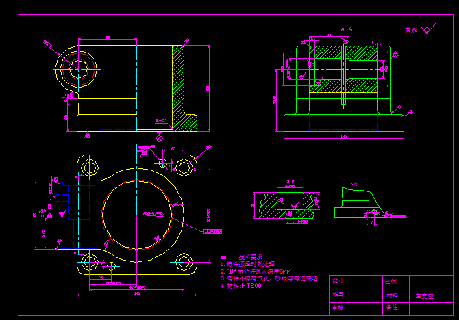 左支座加工工艺及专用夹具设计(全套CAD图纸)