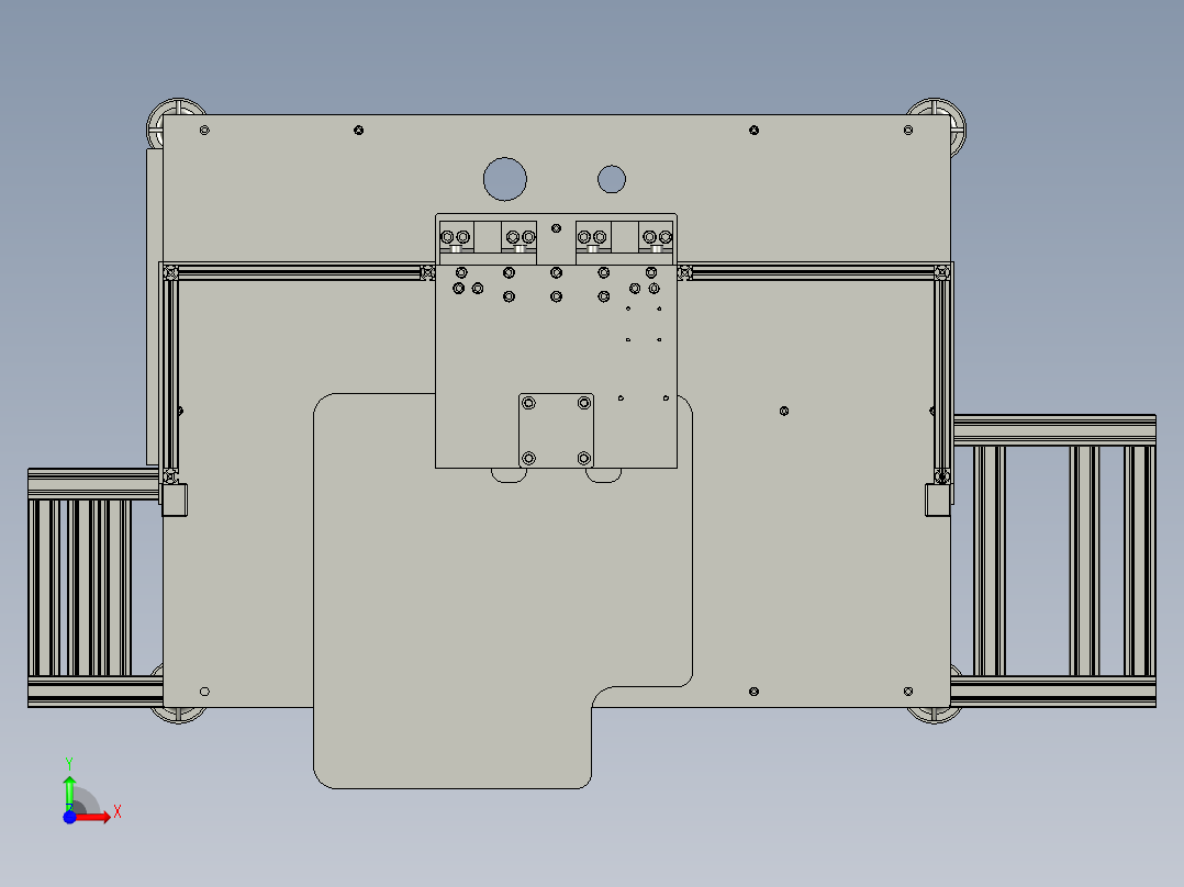 汽车脚垫 垫扣组装检测机3D模型前视图