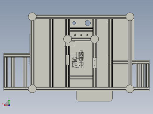 汽车脚垫 垫扣组装检测机3D模型后视缩略图
