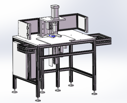 汽车脚垫 垫扣组装检测机3D模型缩略图