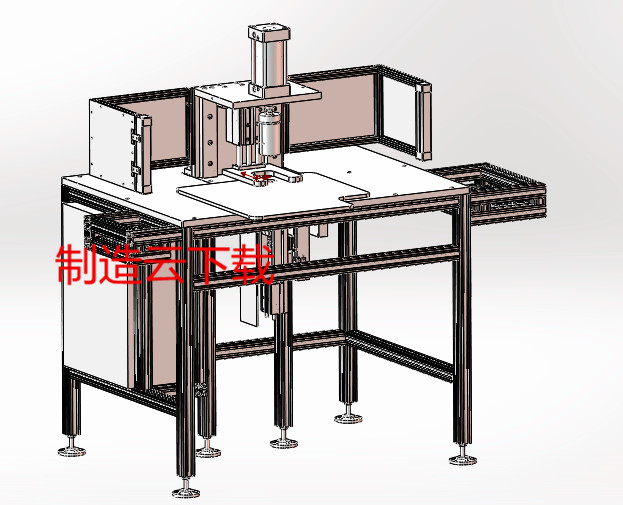 汽车脚垫 垫扣组装检测机3D模型