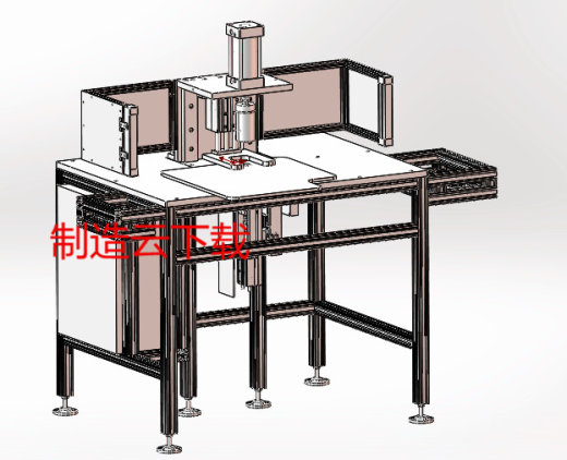 汽车脚垫 垫扣组装检测机3D模型缩略图