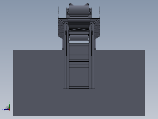 71m带宽1.6m带式输送机整机图纸3D模型右视缩略图
