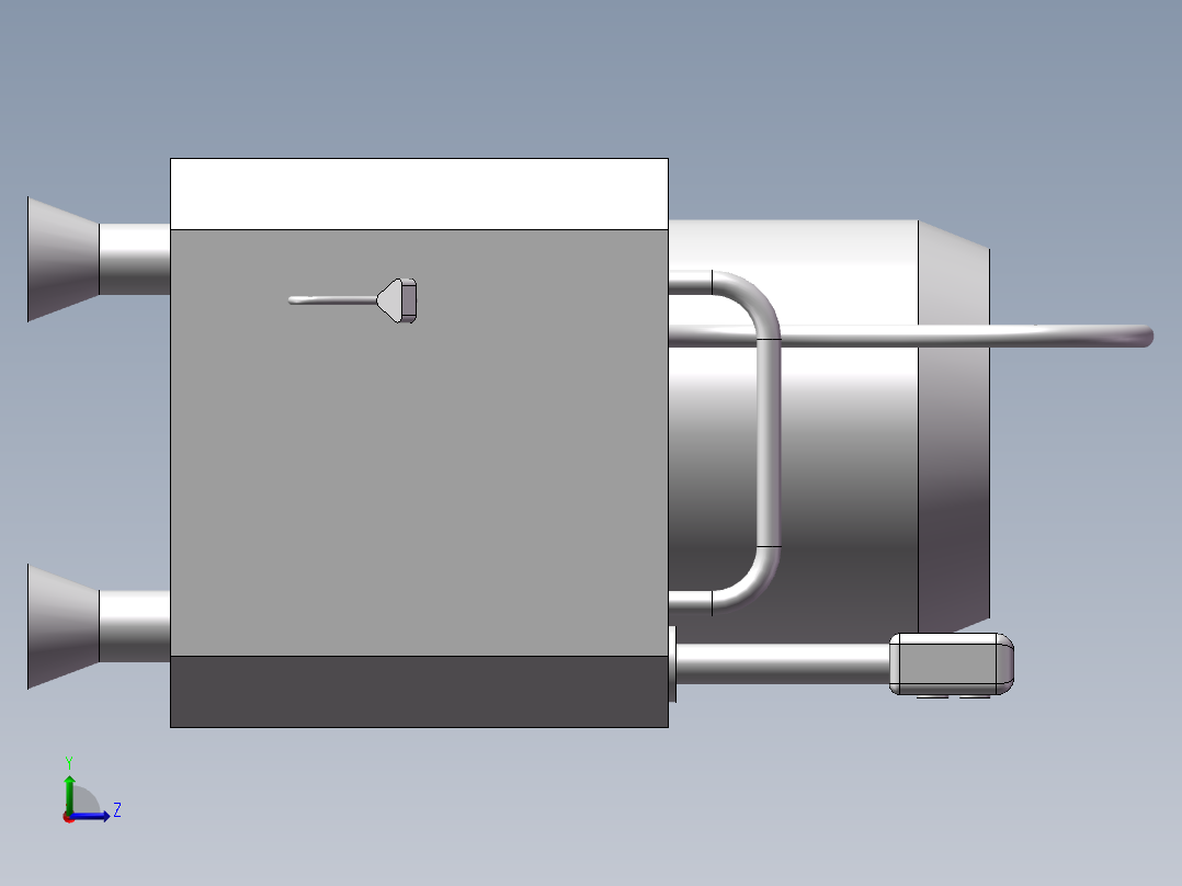 土豆清洗机左视图