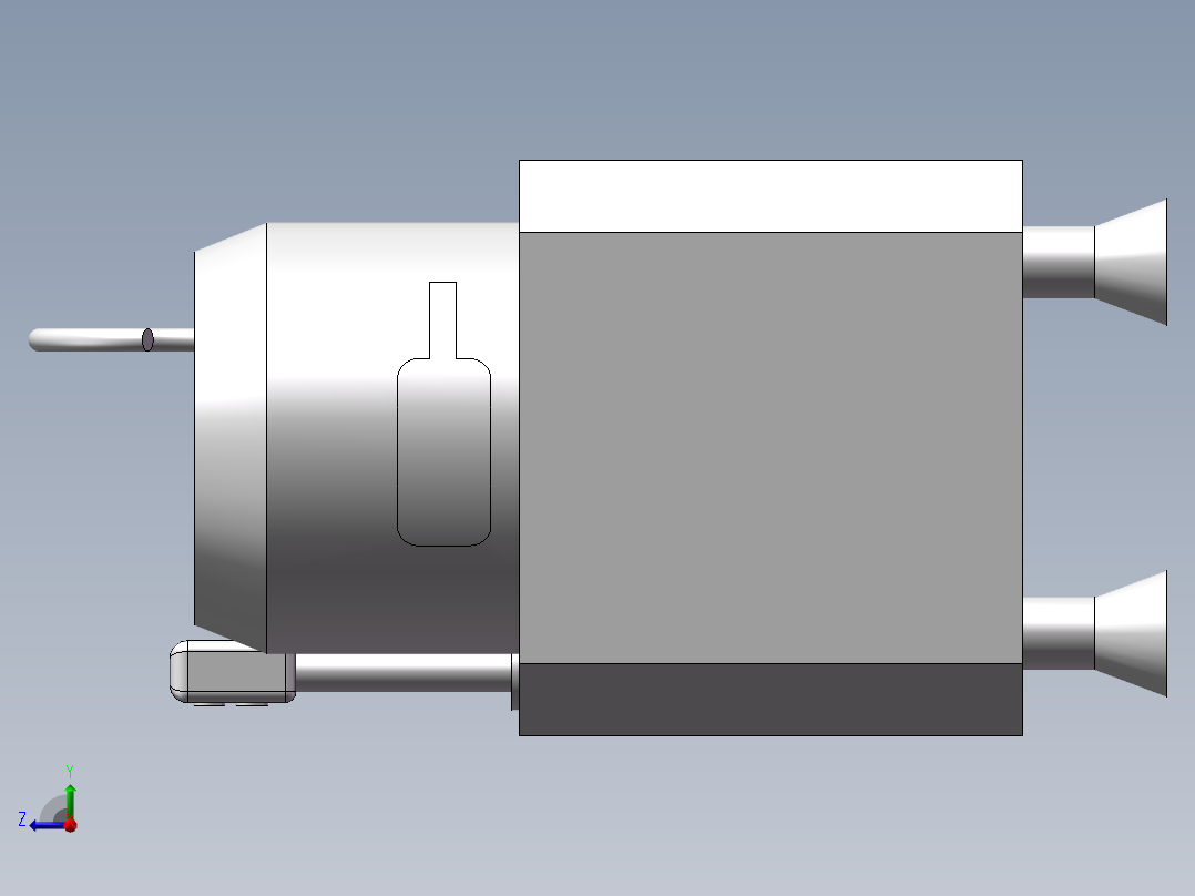 土豆清洗机右视图