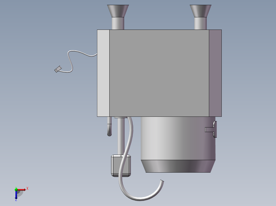 土豆清洗机俯视图