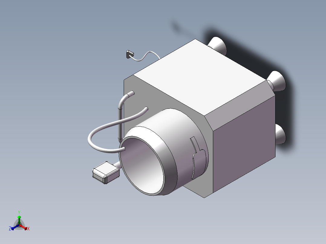 土豆清洗机正等轴测图