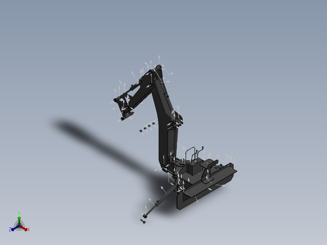 挖掘机正等轴测图