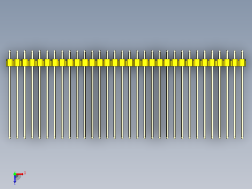 彩色公头100mil（2.54mm）系列-DS1021_yellow_2x32p_100mil_Type43_rev1.0俯视缩略图