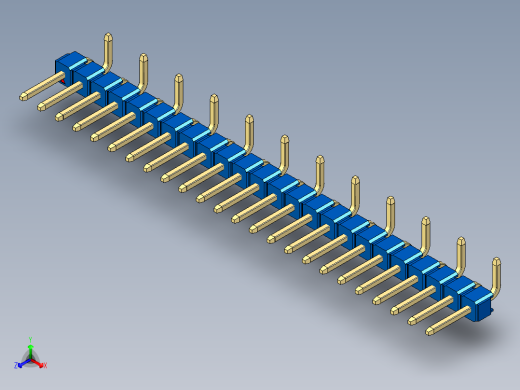 彩色公排针 100mil 2.54mm 系列-DS1022_blue_24p_100mil_Type_SMT_R2_rev1.0