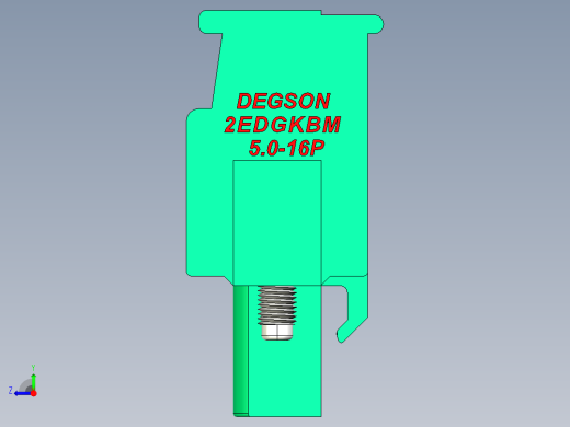 DEGSON 2EDG（M） 系列 5.0mm 螺丝锁紧可插拔接线端子组-2EDGKBM-5.0-16P-14-00AH右视缩略图
