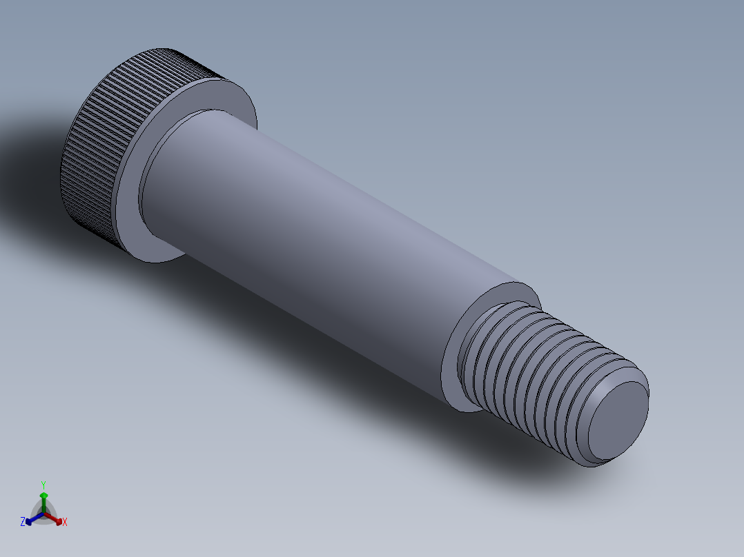 公制SH螺栓选择（DME）-SB DME PM16 x60.SLDPRT正等轴测图