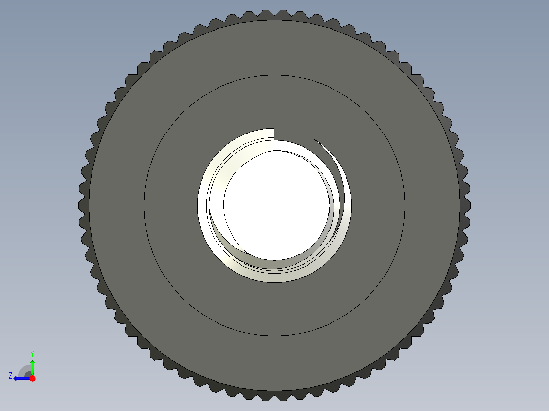 滚花旋钮-Knurled Knob 0.25x0.750x0.750.STEP右视图