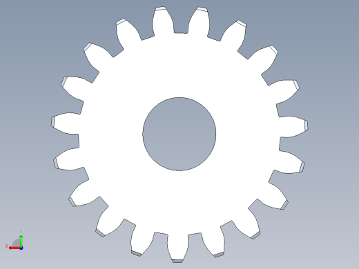正齿轮-m1 20PA 19t Spur Gear后视缩略图