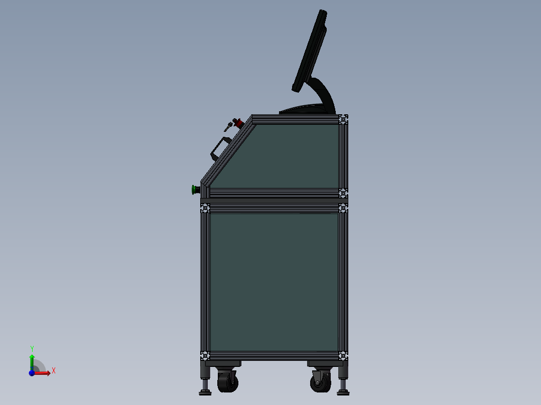 平面度检测机模型(STP)前视图