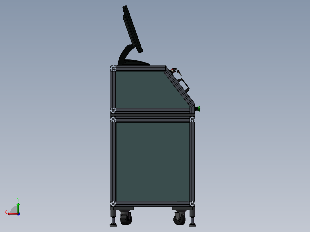 平面度检测机模型(STP)后视图