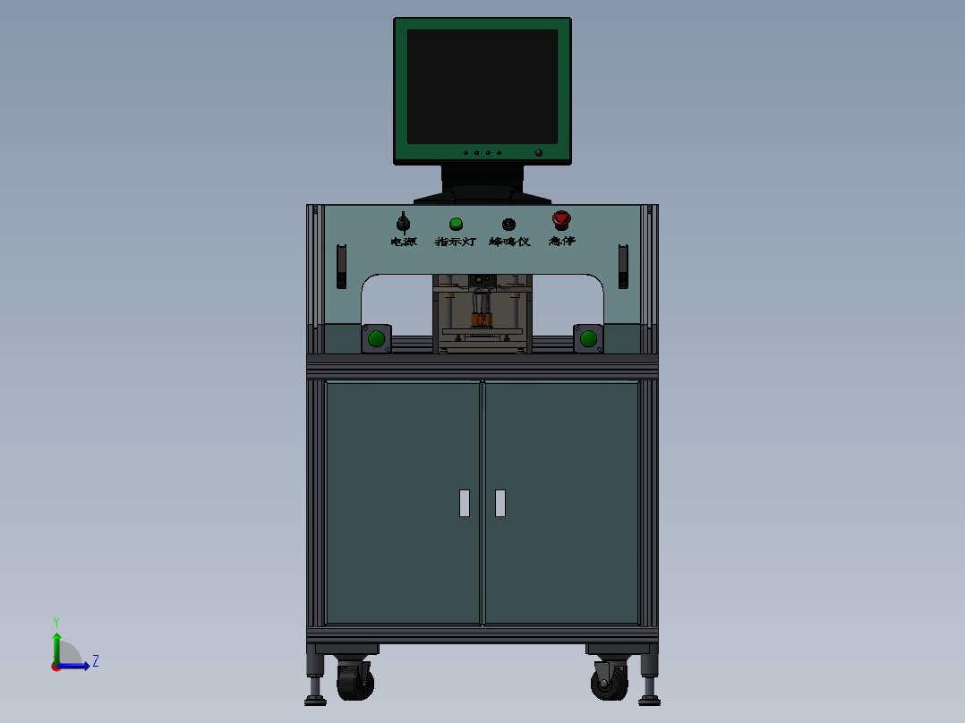平面度检测机模型(STP)左视图