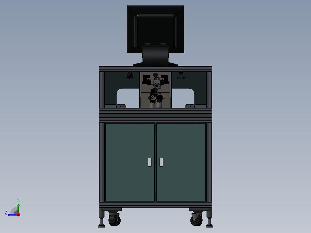 平面度检测机模型(STP)右视图